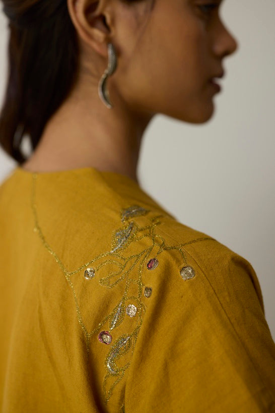 NERA | Turmeric Yellow Handloom Cotton Kurta Set