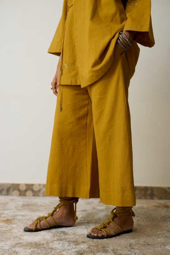 NERA | Turmeric Yellow Handloom Cotton Kurta Set