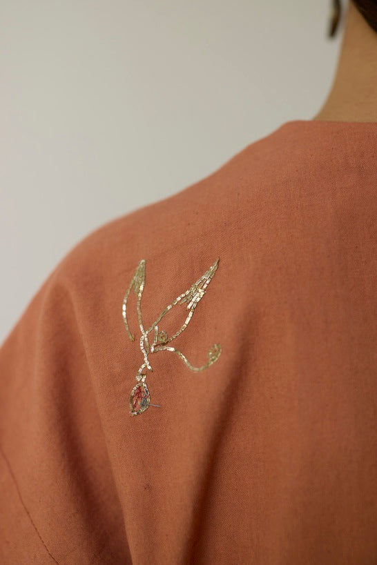 KEYA | Terracotta Handloom Cotton Kurta Set