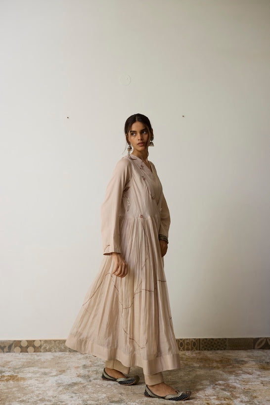 SIRA | Blush Handloom Cotton Agrakha Set