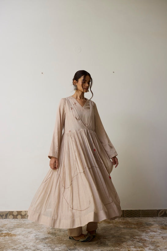 SIRA | Blush Handloom Cotton Agrakha Set