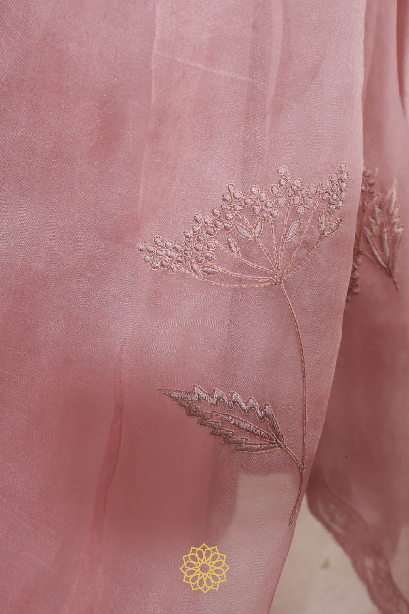 ONION PINK EMBROIDERED KURTA SET