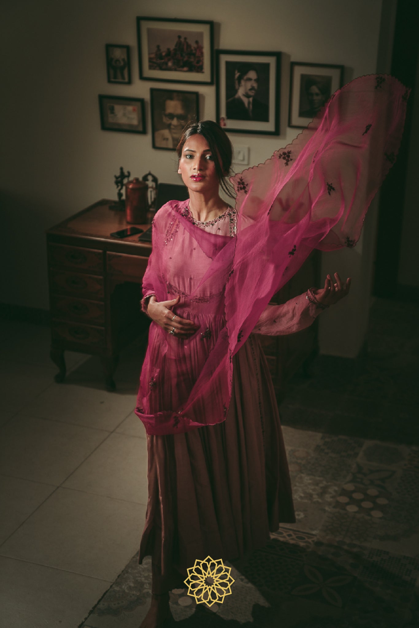 PINK ONYX ANARKALI SET