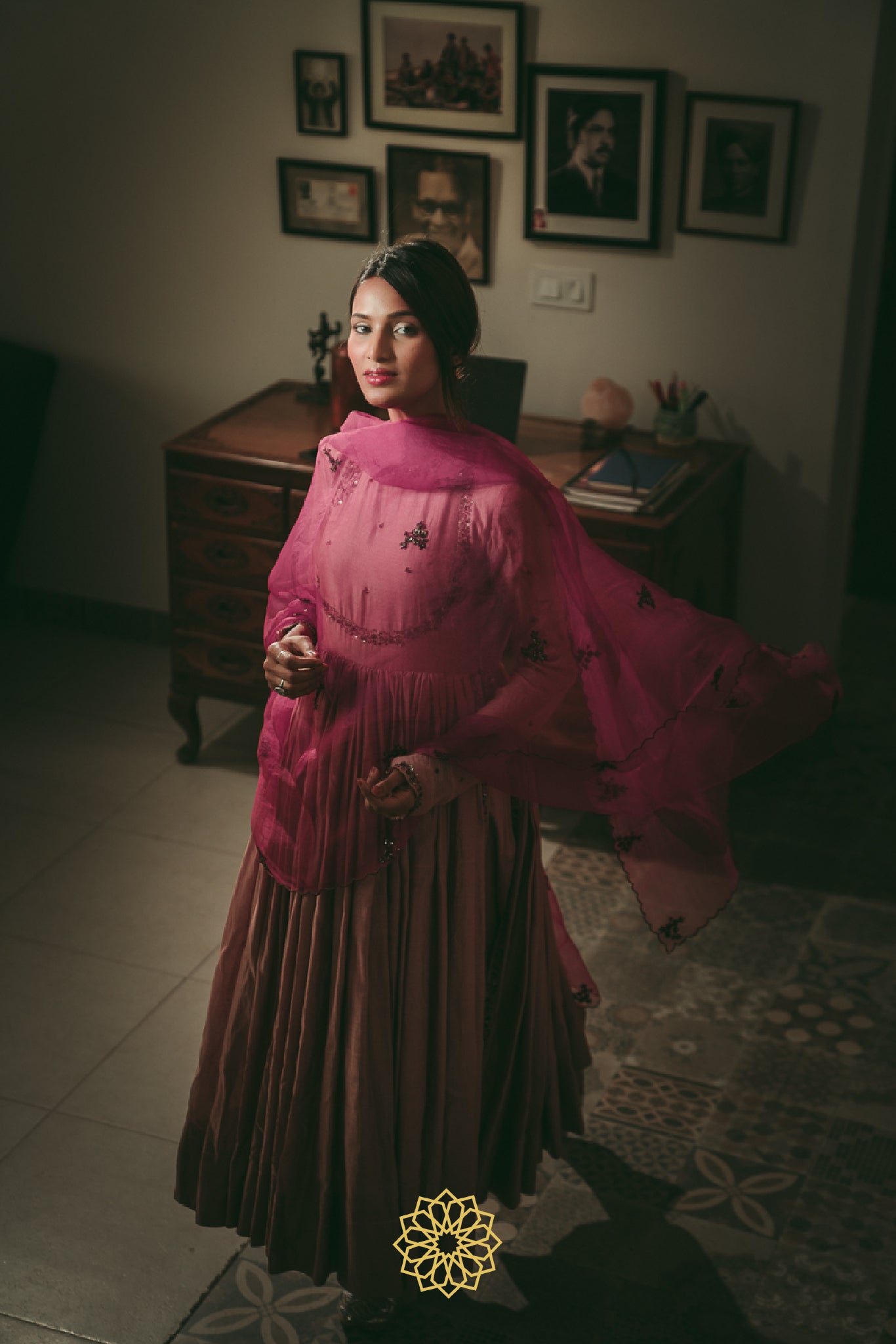 PINK ONYX ANARKALI SET