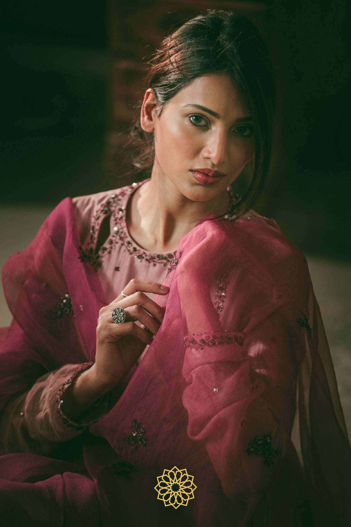 PINK ONYX ANARKALI SET