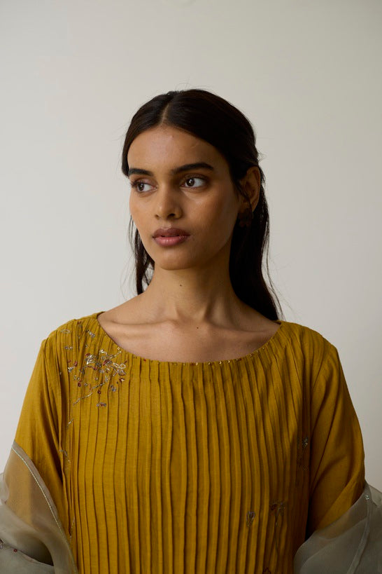 YUKTA | Turmeric Yellow Handloom Cotton Kurta Set