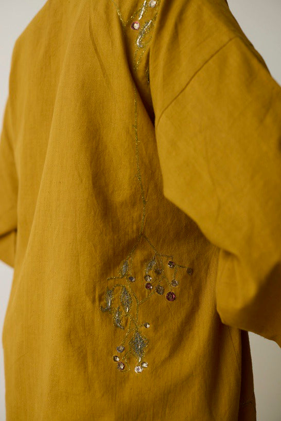 NERA | Turmeric Yellow Handloom Cotton Kurta Set