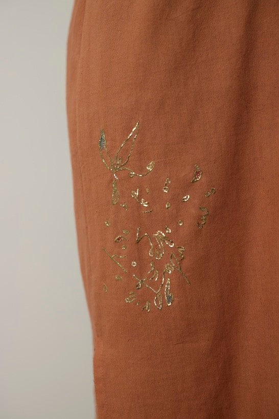 KEYA | Terracotta Handloom Cotton Kurta Set