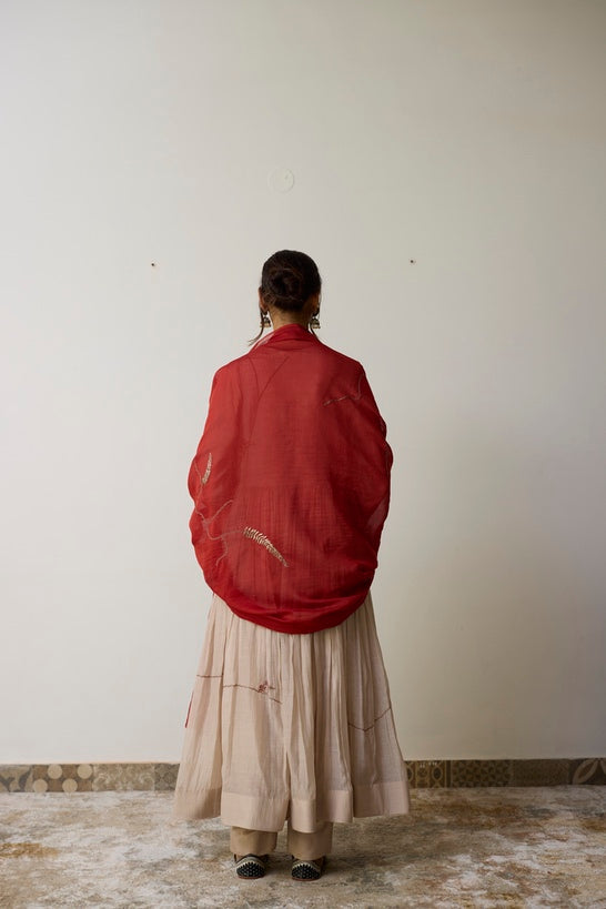 SIRA | Blush Handloom Cotton Agrakha Set