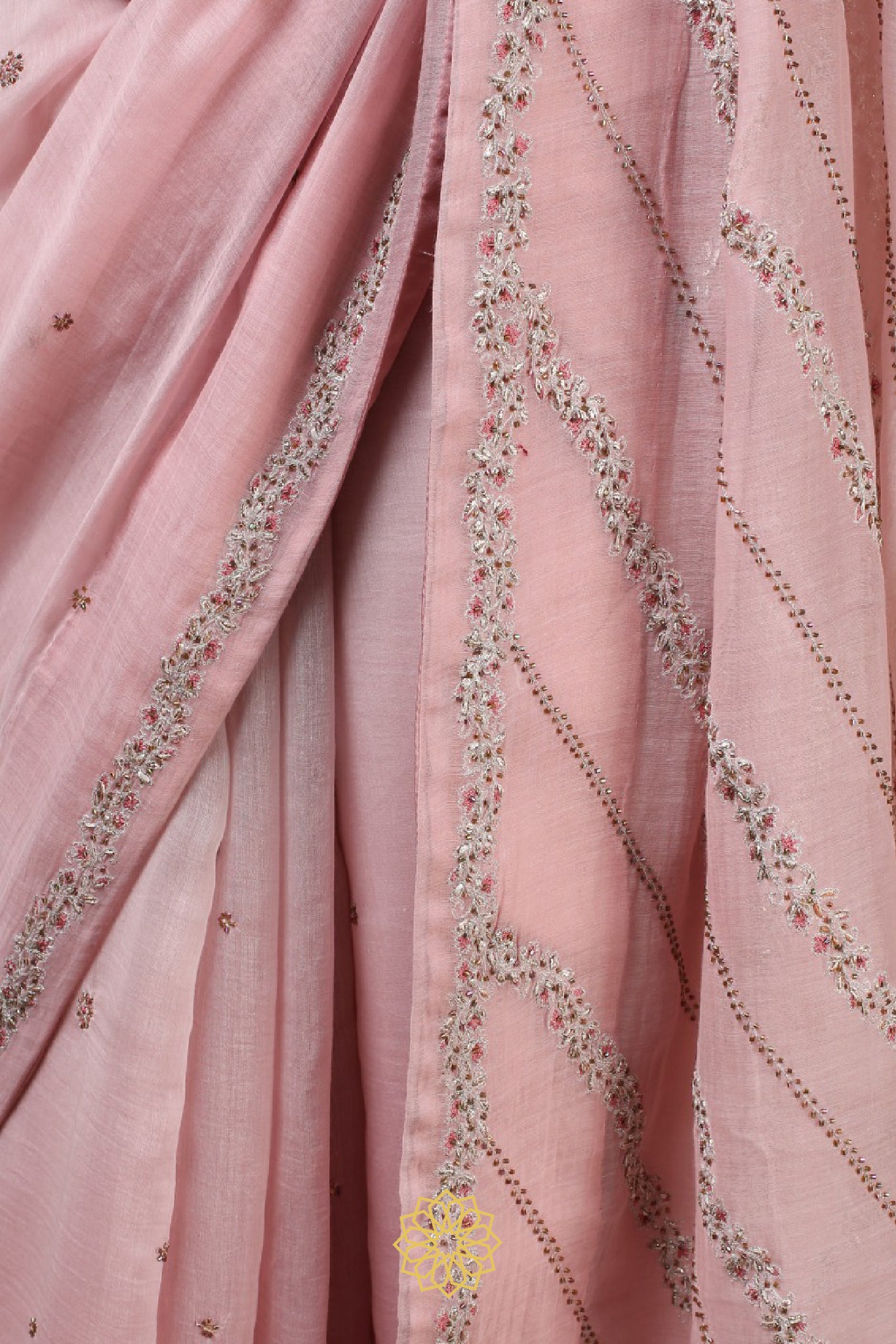AISHA EMBROIDERED CHANDERI SAREE