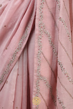 Load image into Gallery viewer, AISHA EMBROIDERED CHANDERI SAREE
