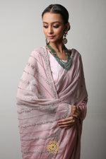 Load image into Gallery viewer, AISHA EMBROIDERED CHANDERI SAREE
