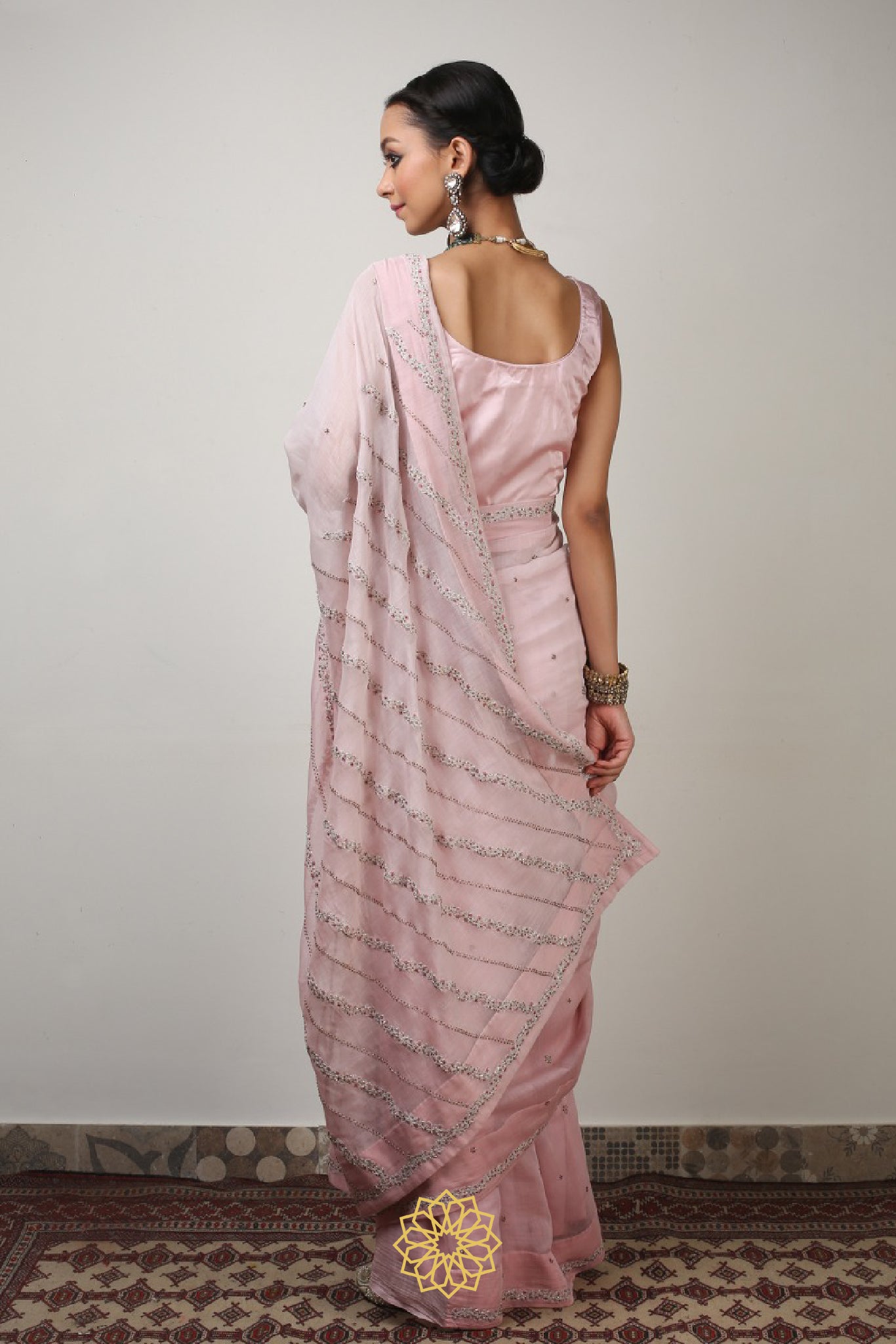 AISHA EMBROIDERED CHANDERI SAREE