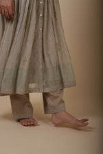 Load image into Gallery viewer, AASHI ALMOND HANDPRINTED SOFR CHANDERI MUL ANARKALI
