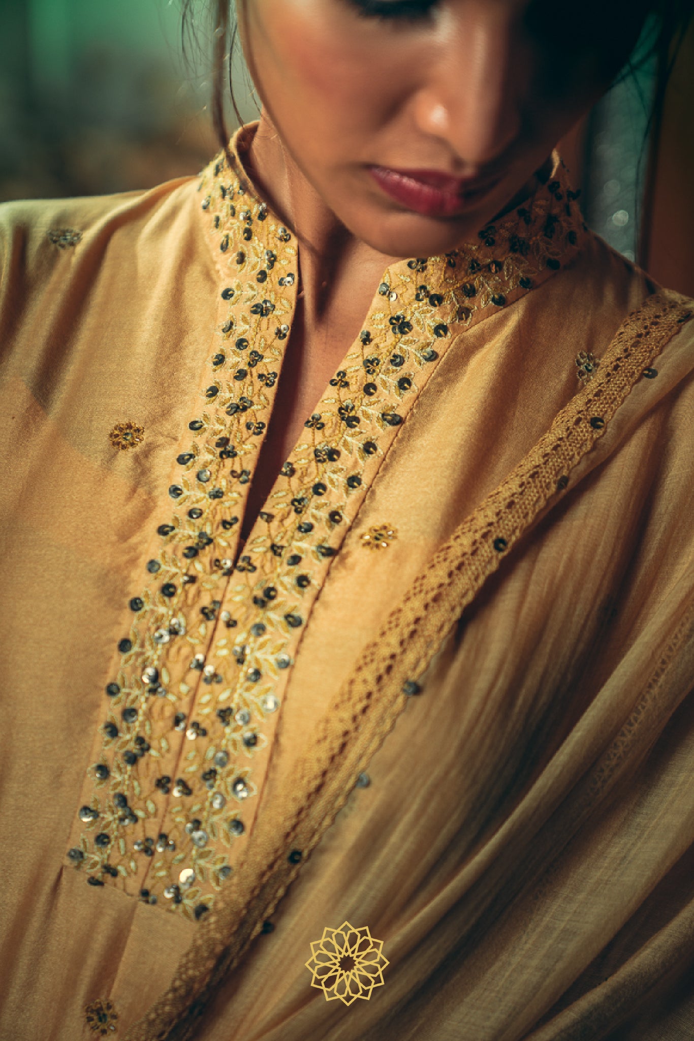 CANARY EMBROIDERED KALIDAR KURTA SET