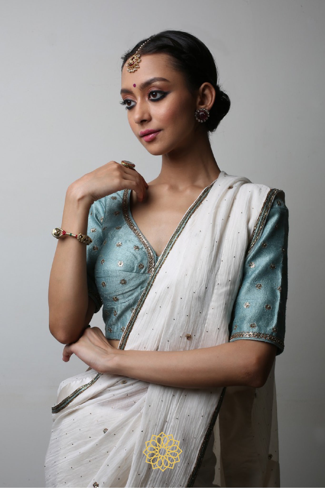 CHAND EMBROIDERED CHANDERI SAREE