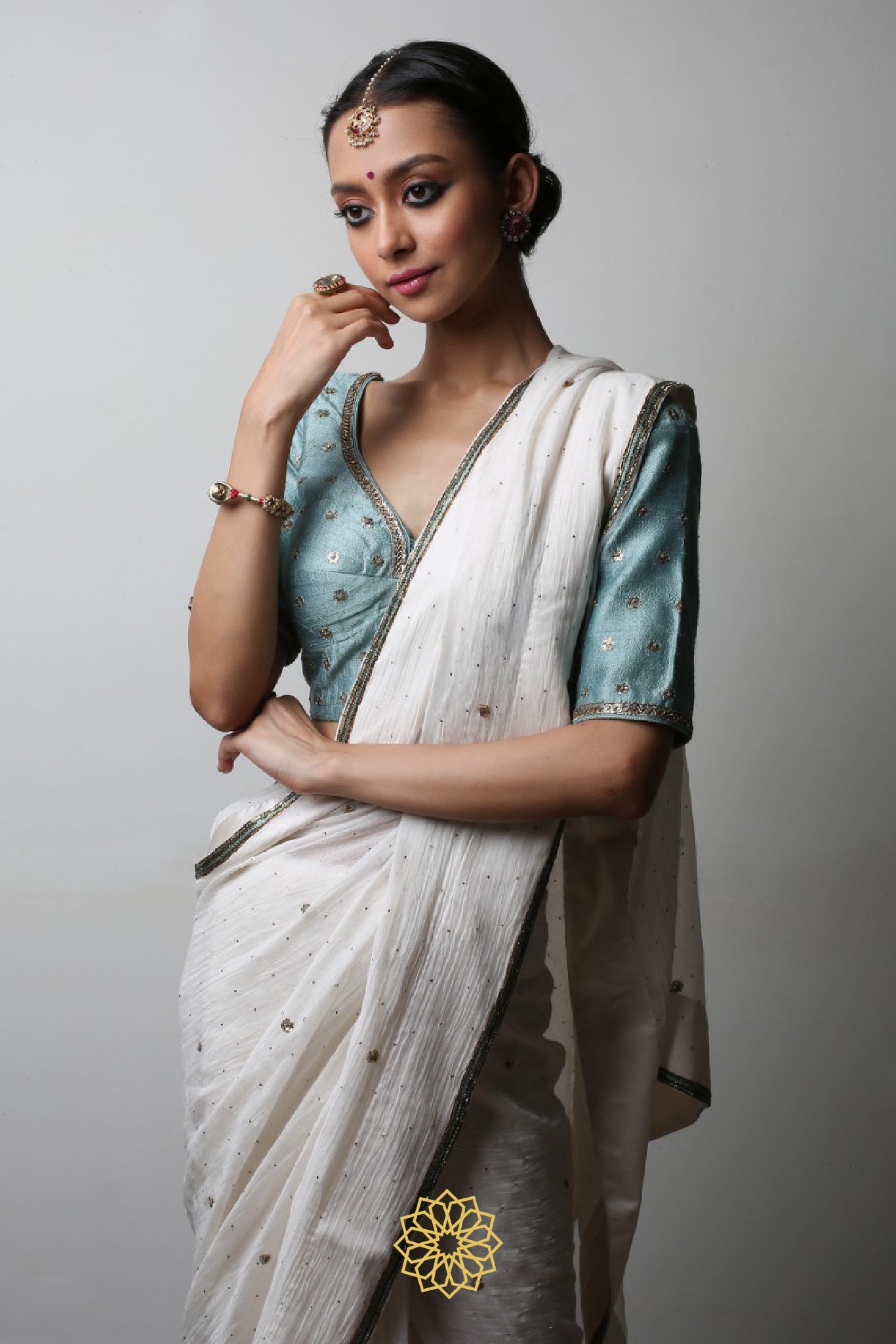 CHAND EMBROIDERED CHANDERI SAREE