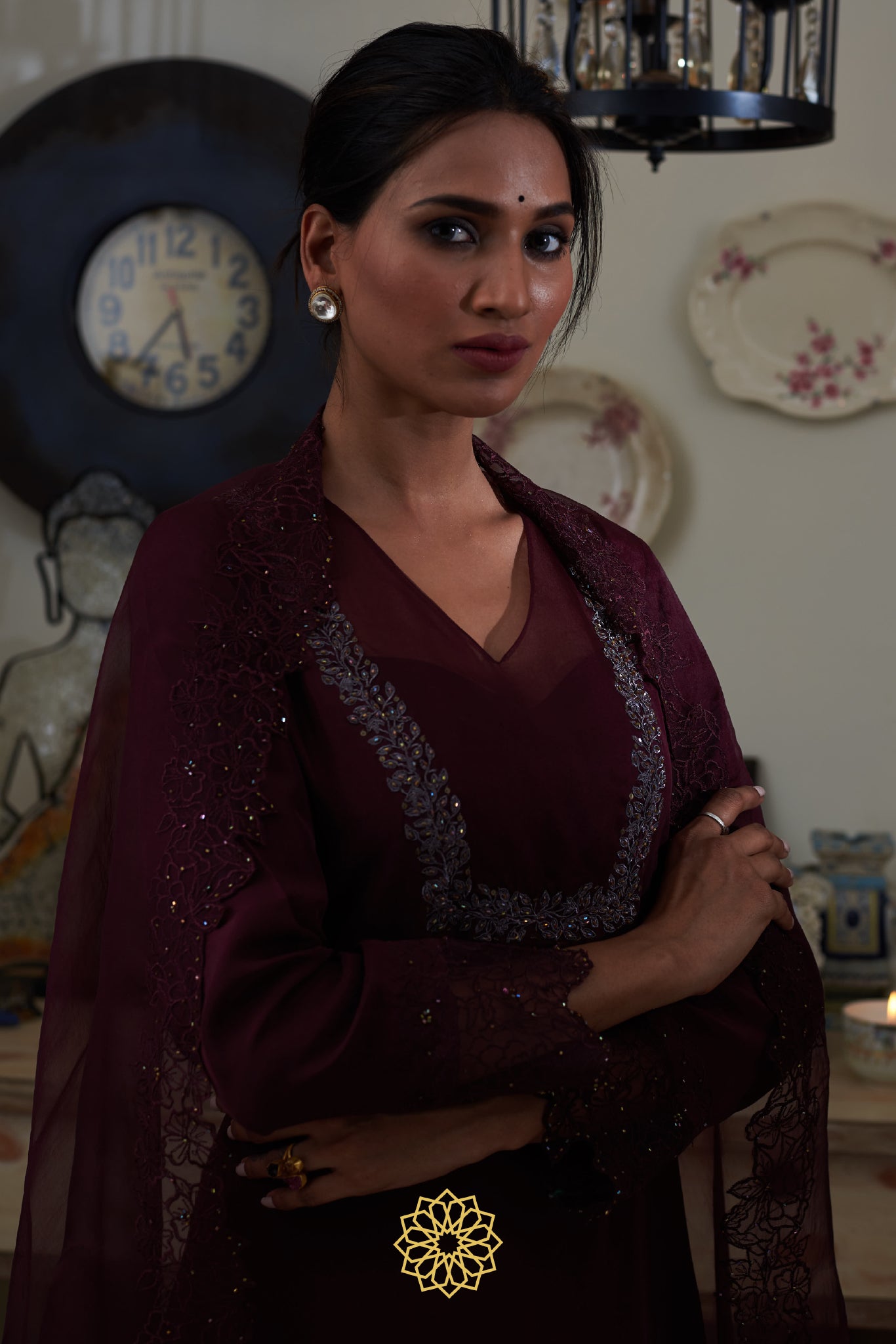 GARNET SILK KURTA SET