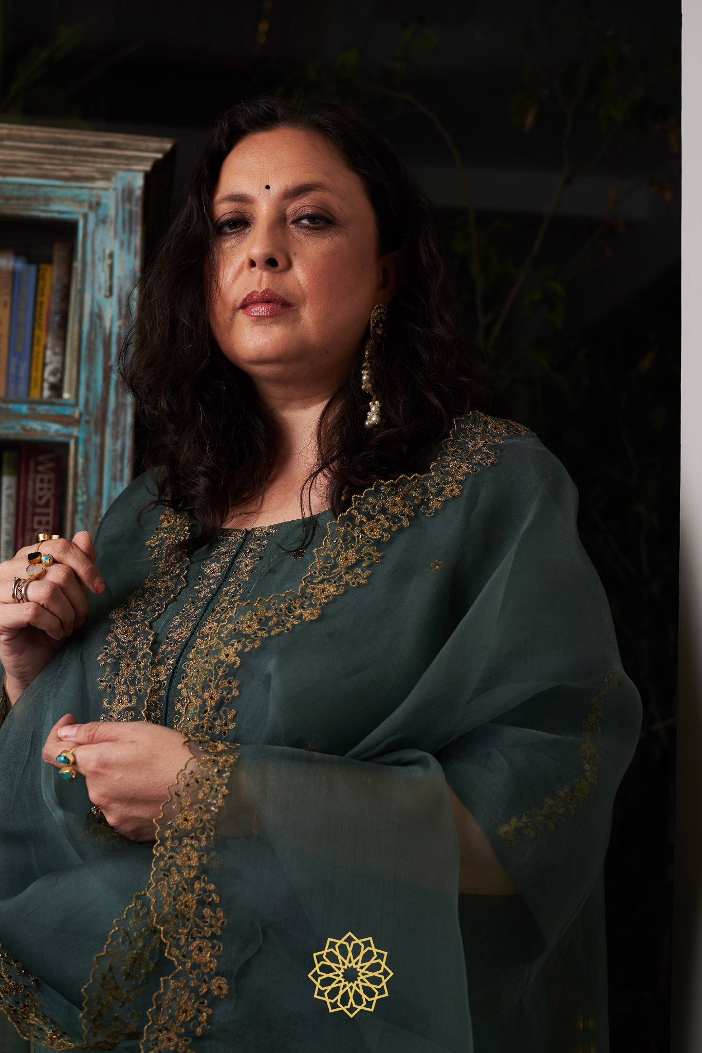 GREEN & GOLD SILK KURTA SET