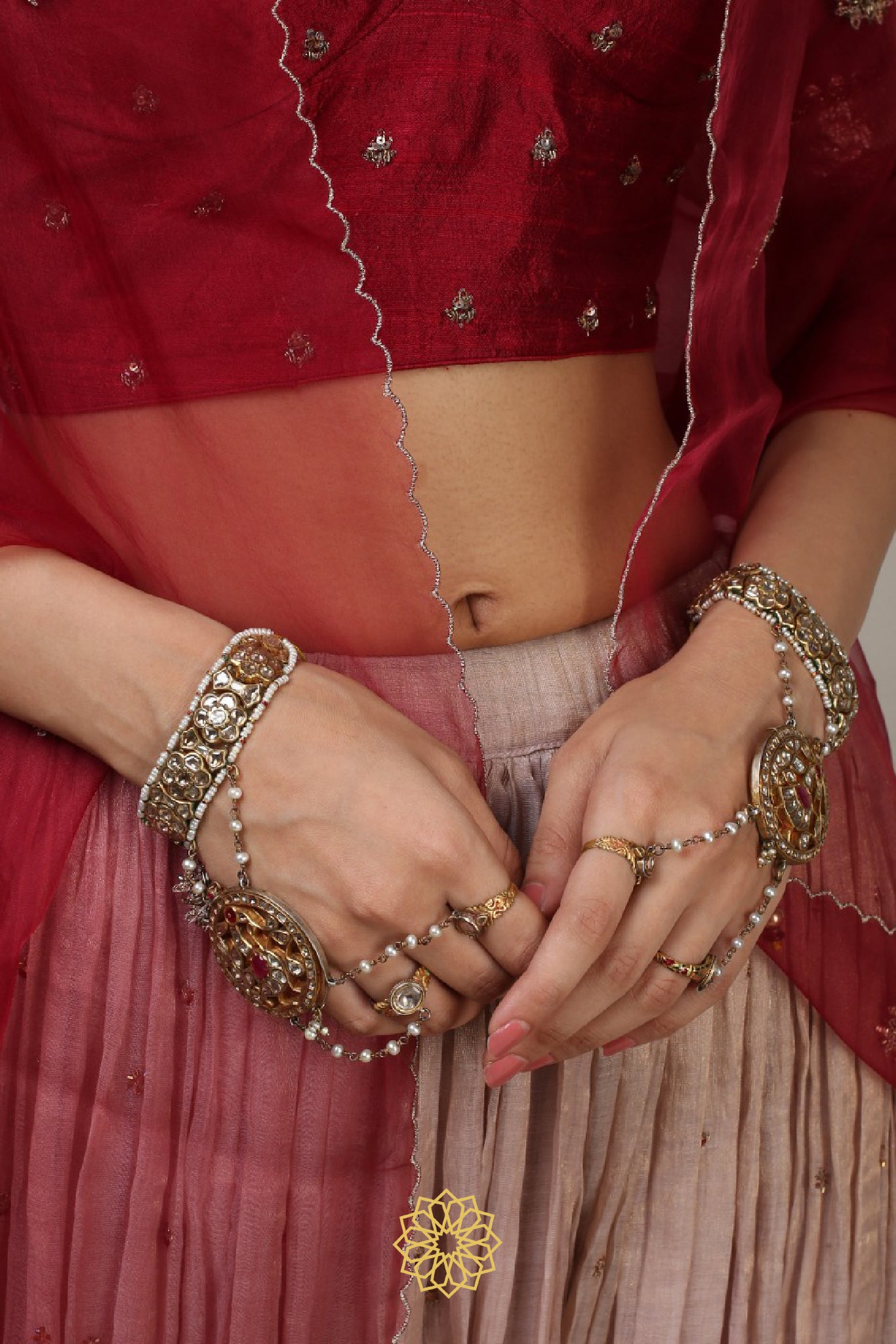 ISHKA EMBROIDERED TISSUE LEHENGA