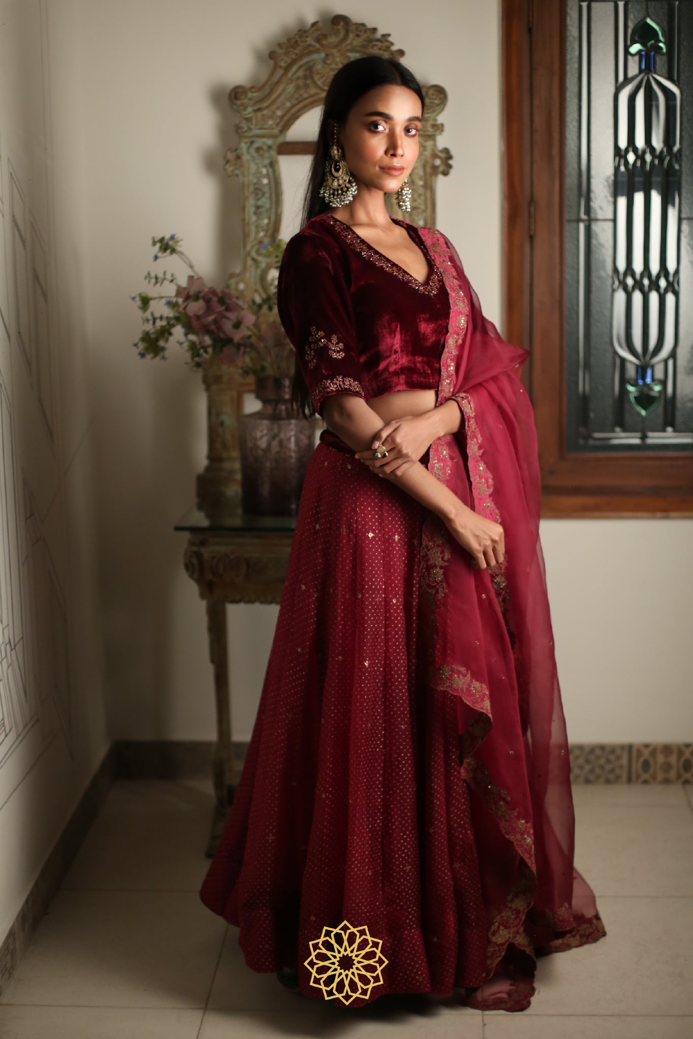 JANAN EMBROIDERED LEHENGA SET