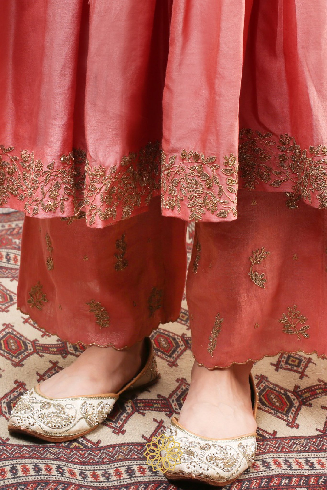 KYRA HABOTAI SILK EMBROIDERED KURTA SET WITH DUPATTA