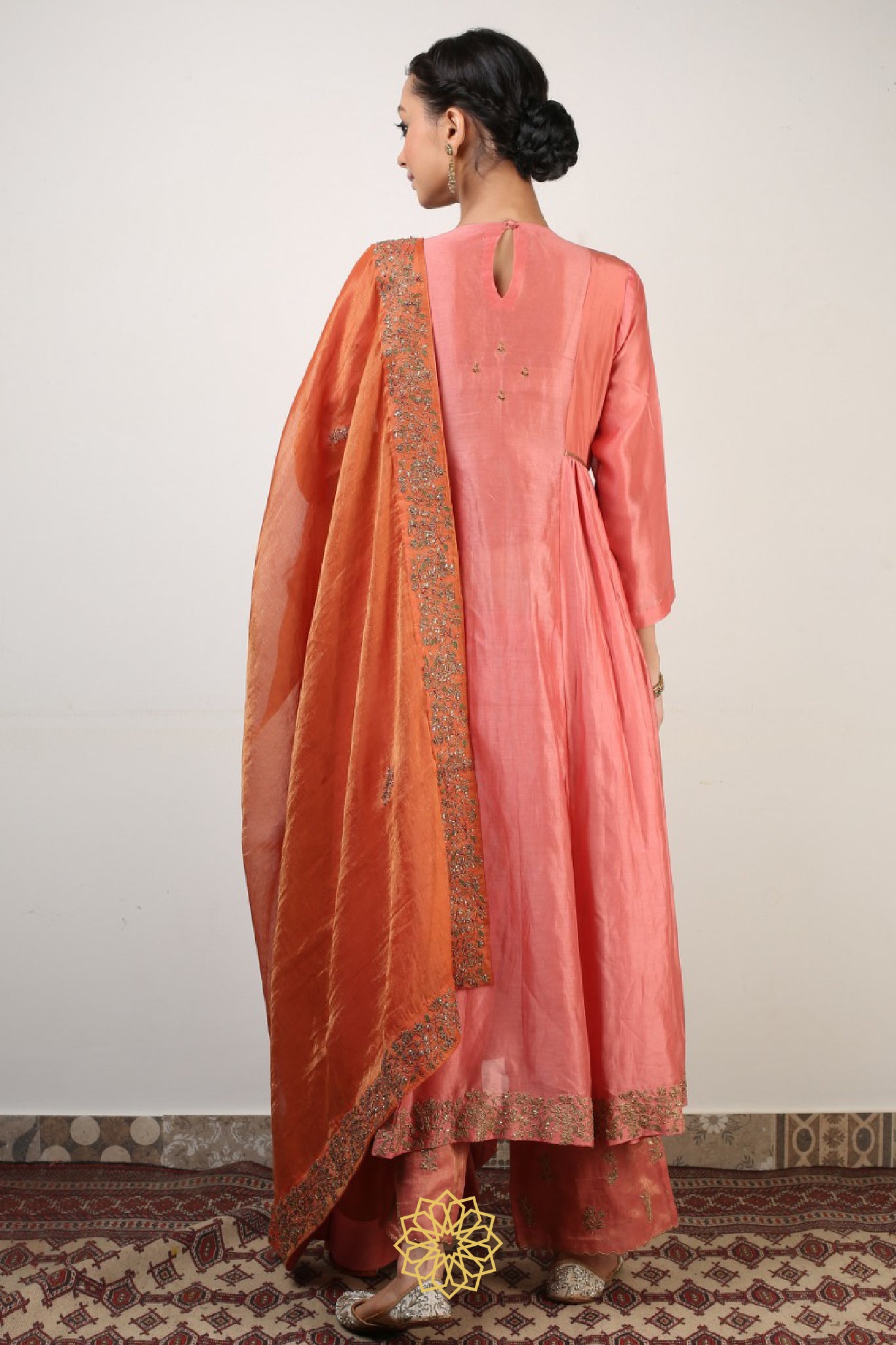 KYRA HABOTAI SILK EMBROIDERED KURTA SET WITH DUPATTA