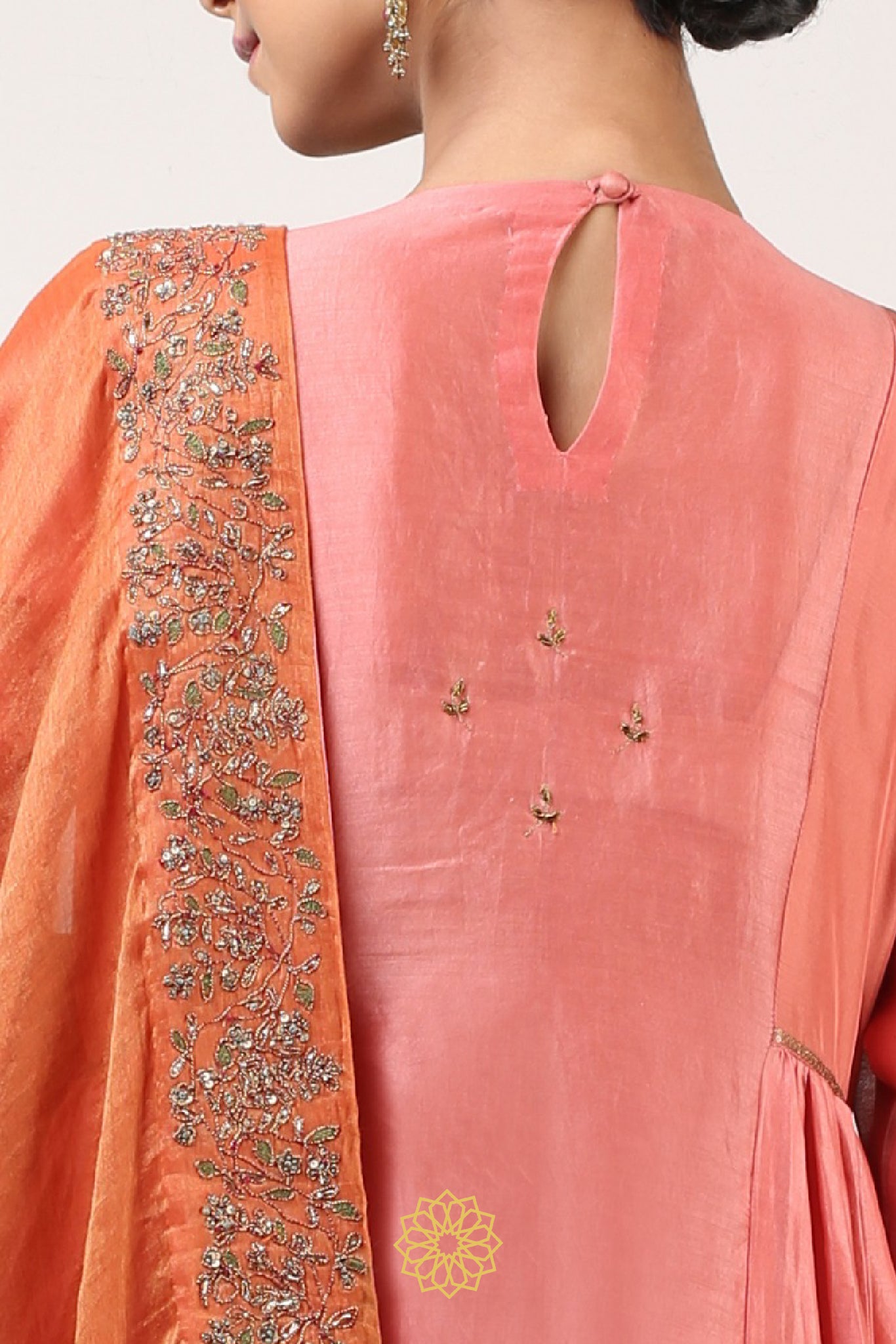 KYRA HABOTAI SILK EMBROIDERED KURTA SET WITH DUPATTA