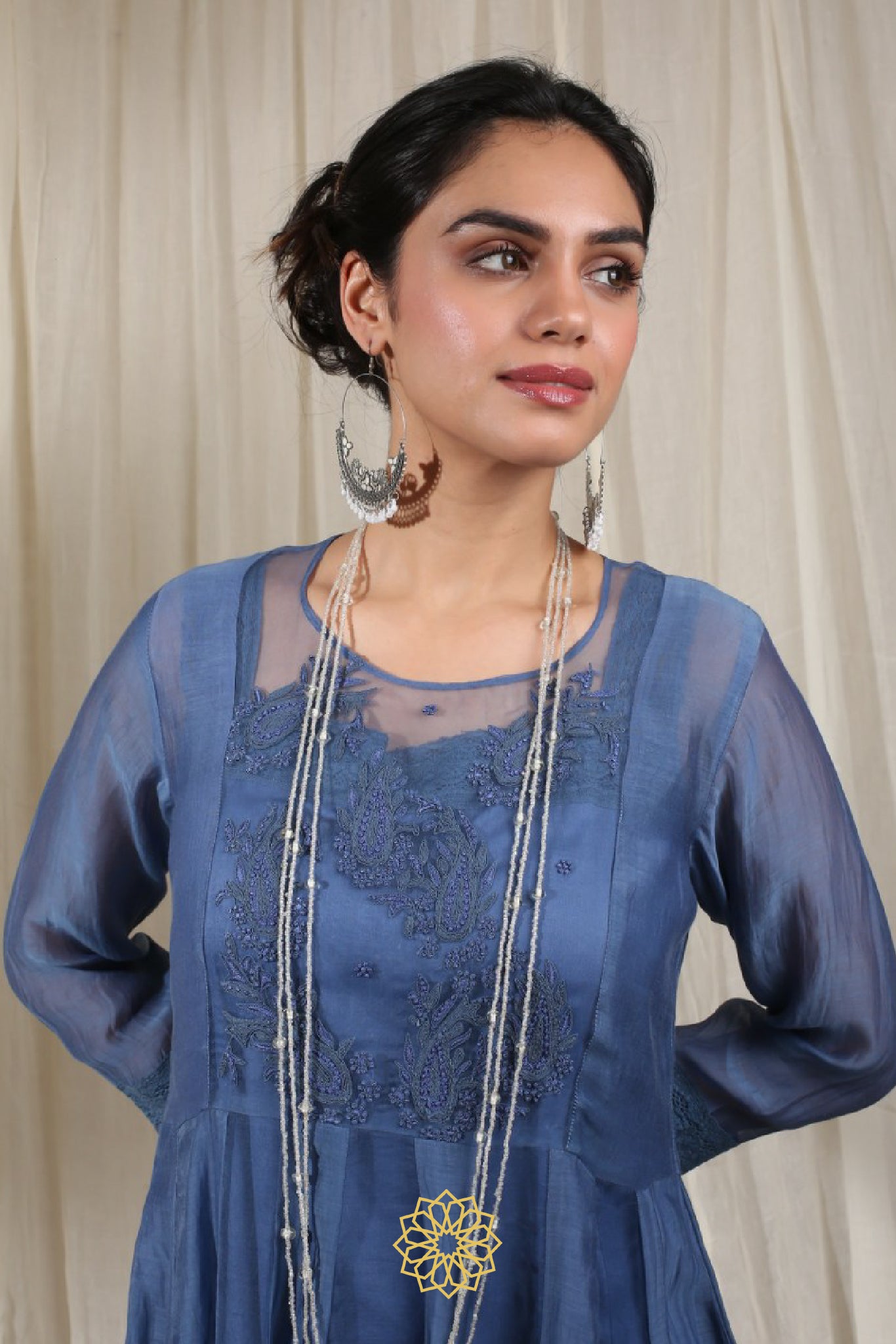 LAVENDER EMBROIDERED KURTA SET