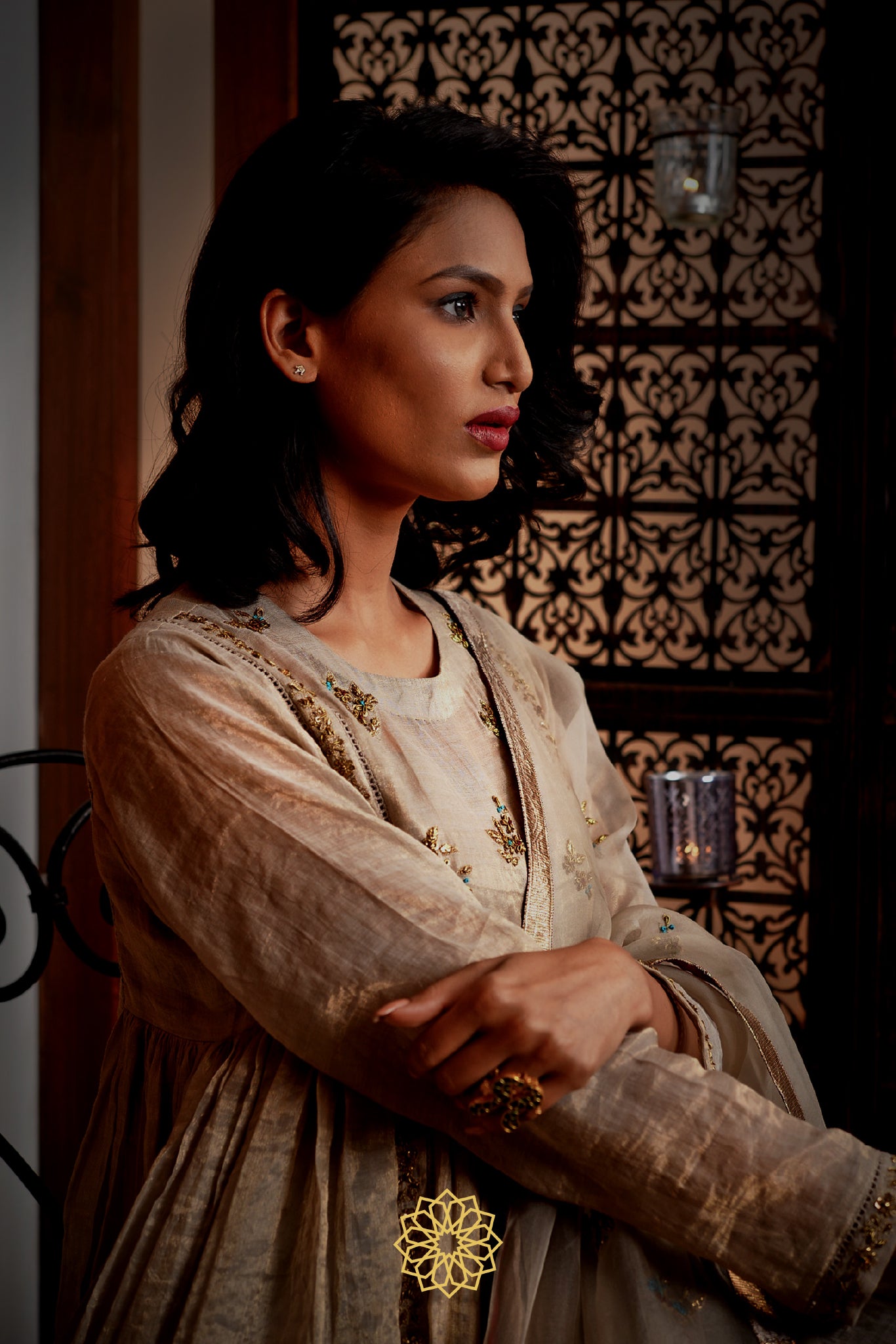 MOON TISSUE CHANDERI KURTA SET