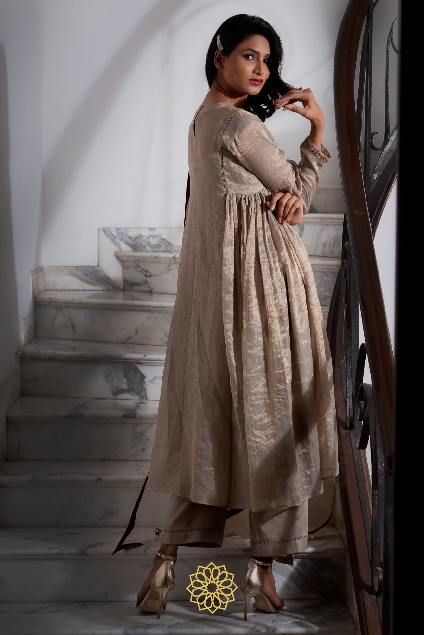 MOON TISSUE CHANDERI KURTA SET