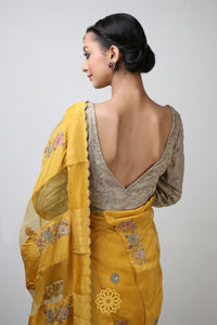 PAVNI EMBROIDERED SAREE WITH BLOUSE