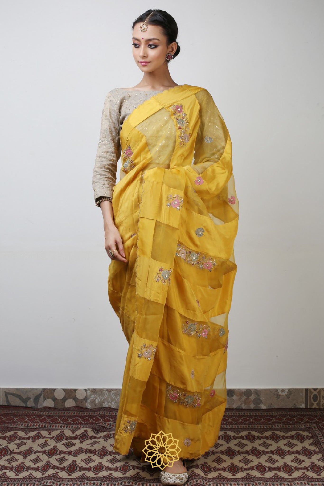 PAVNI EMBROIDERED SAREE WITH BLOUSE