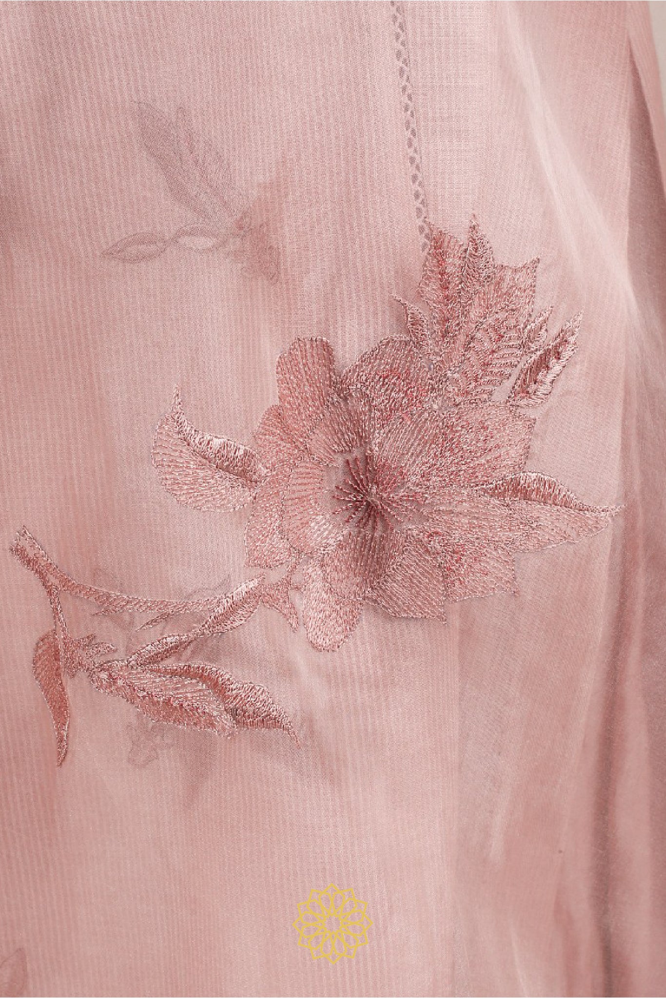 PEACH EMBROIDERED KURTA SET