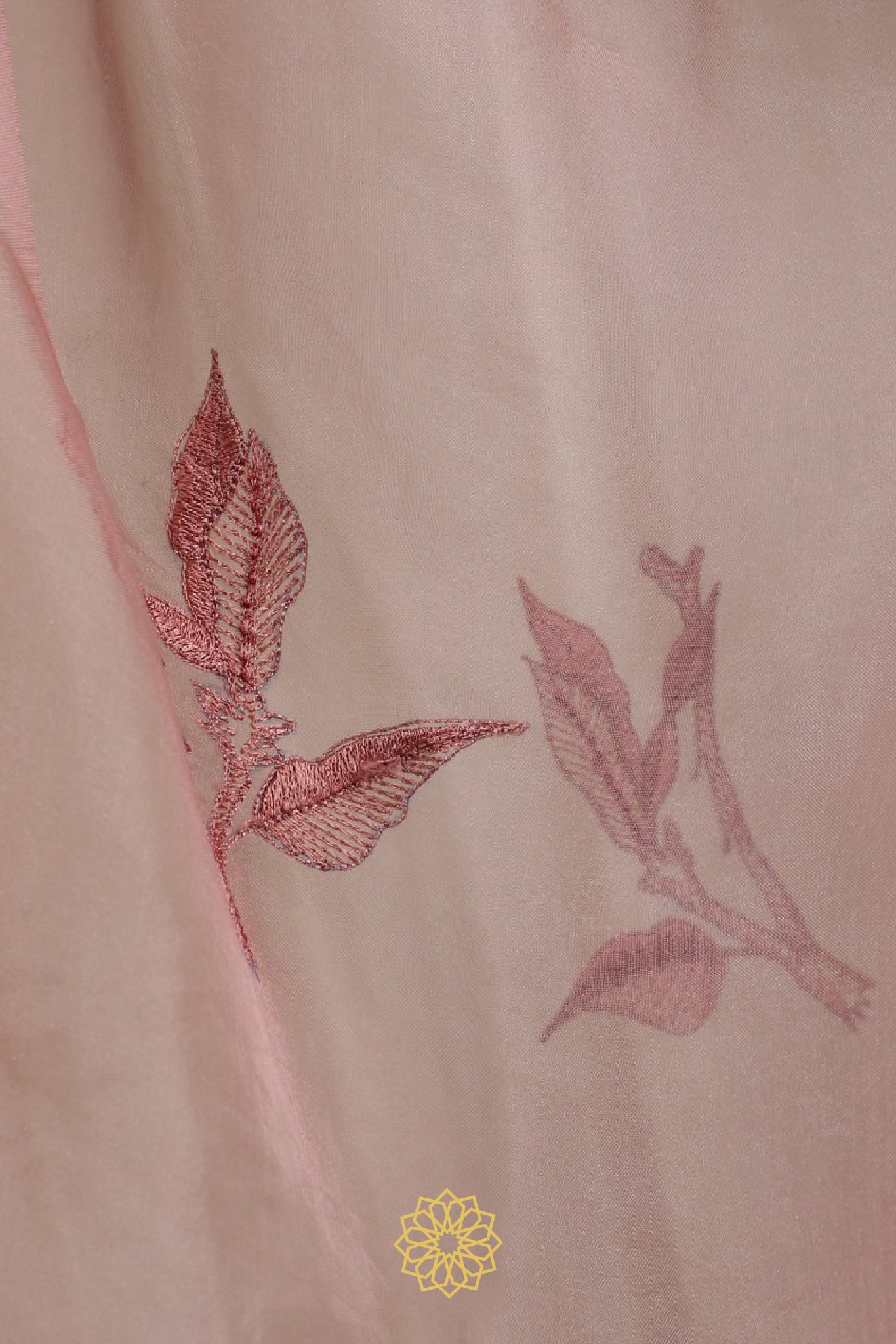 PEACH EMBROIDERED KURTA SET