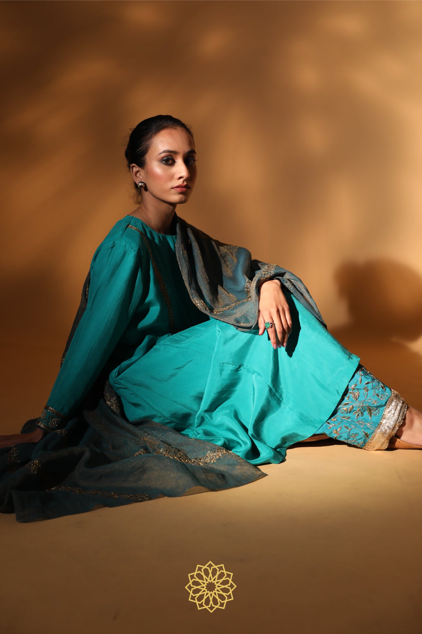 PREYA EMBROIDERED SILK KURTA SET