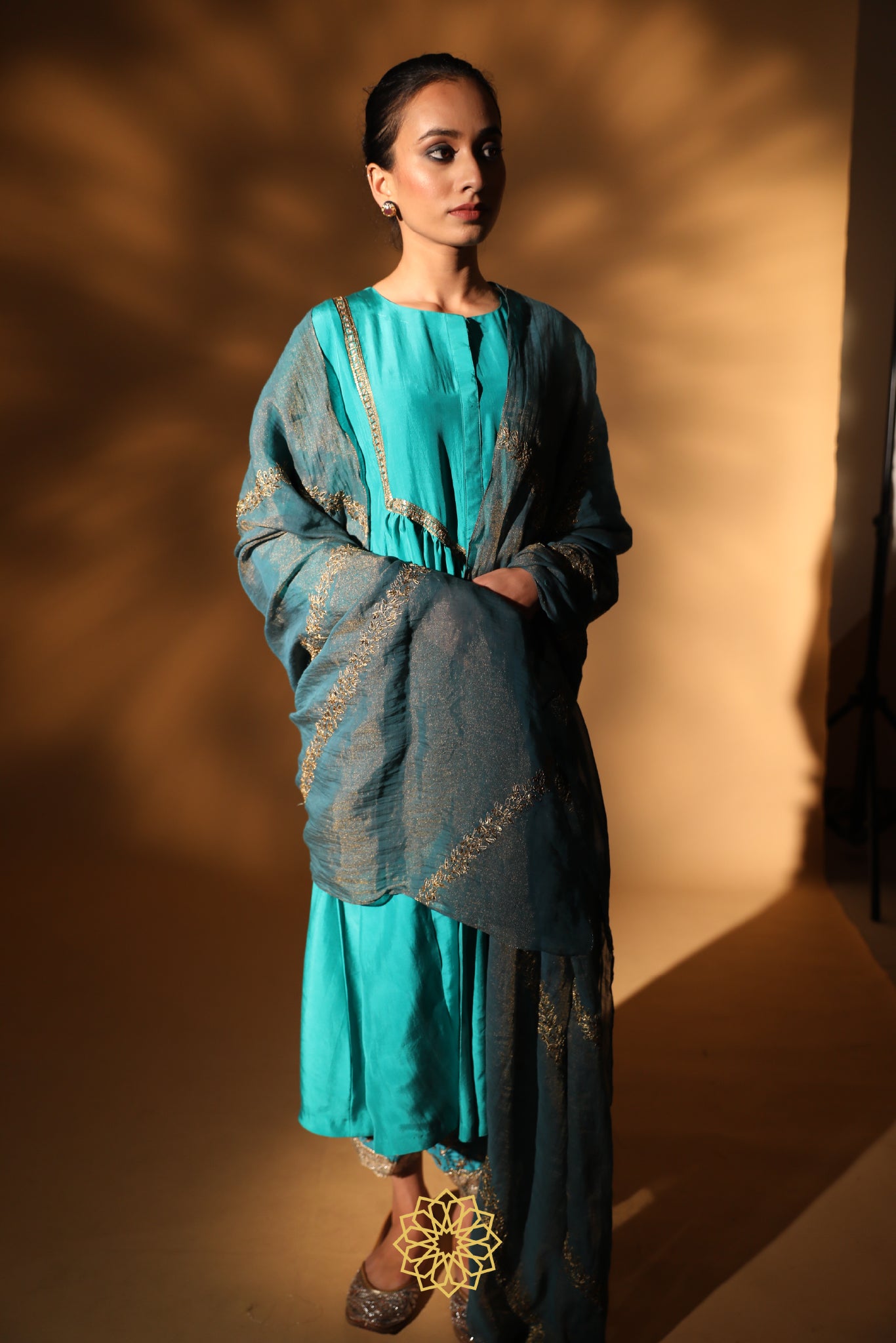 PREYA EMBROIDERED SILK KURTA SET