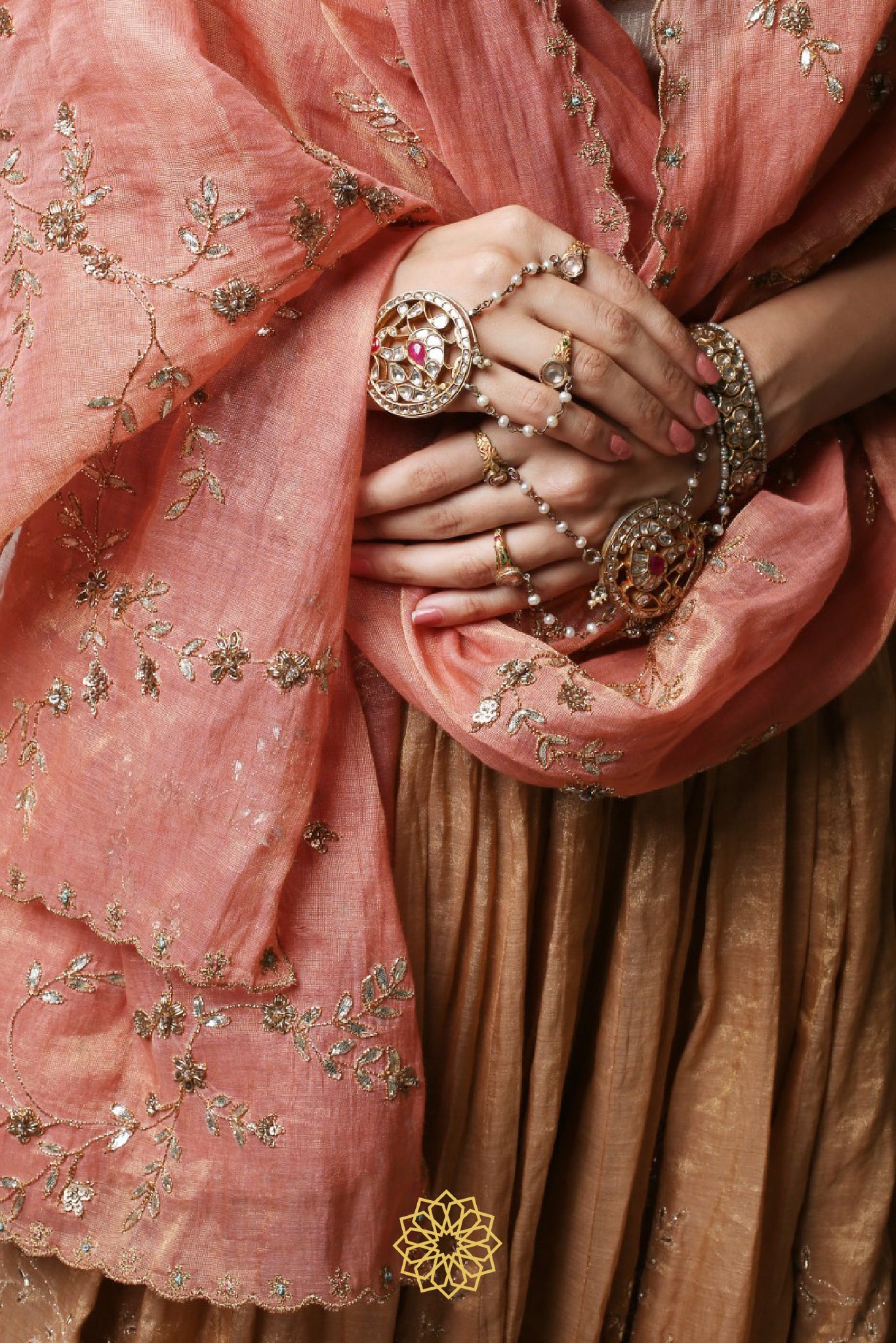 RYSA BANARASI EMBROIDERED LEHENGA