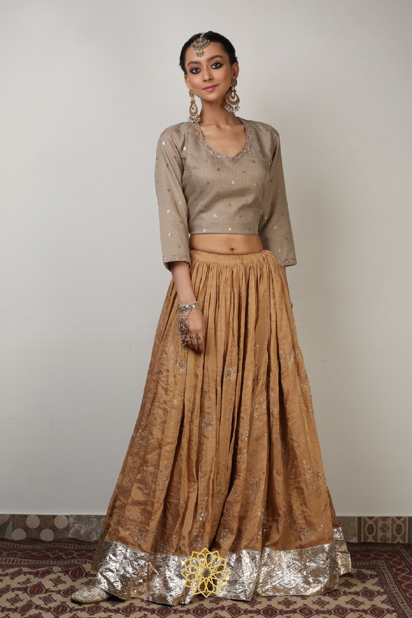 RYSA BANARASI EMBROIDERED LEHENGA