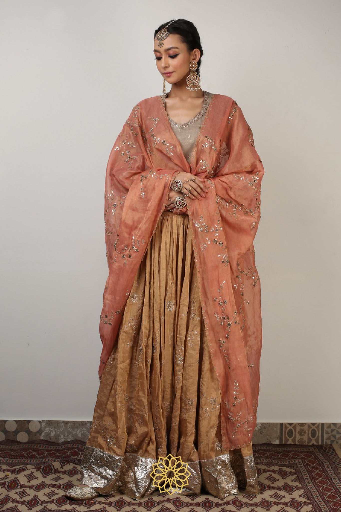 RYSA BANARASI EMBROIDERED LEHENGA