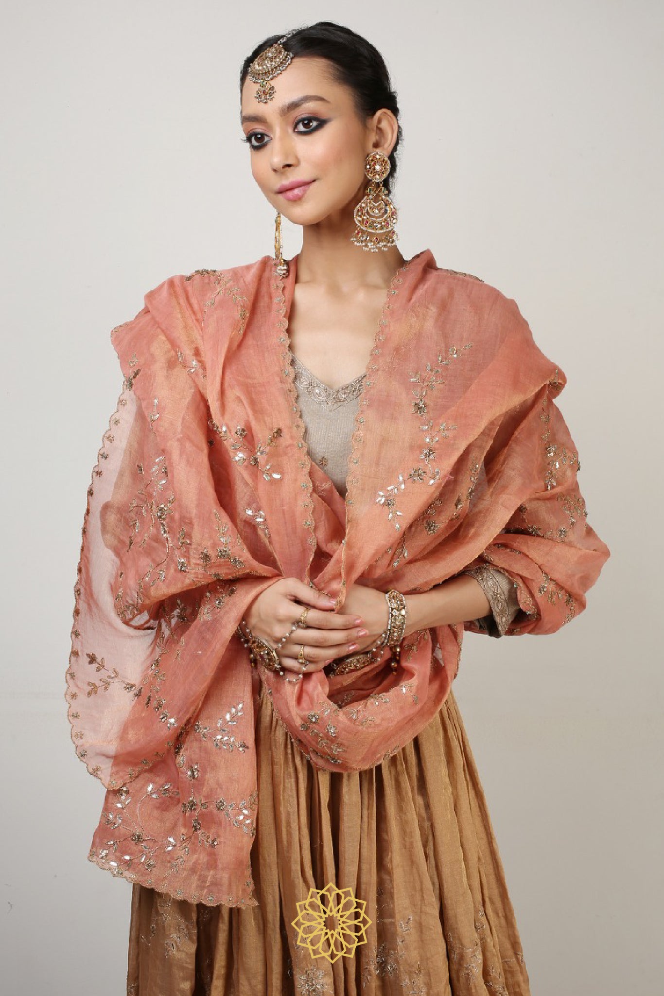 RYSA BANARASI EMBROIDERED LEHENGA