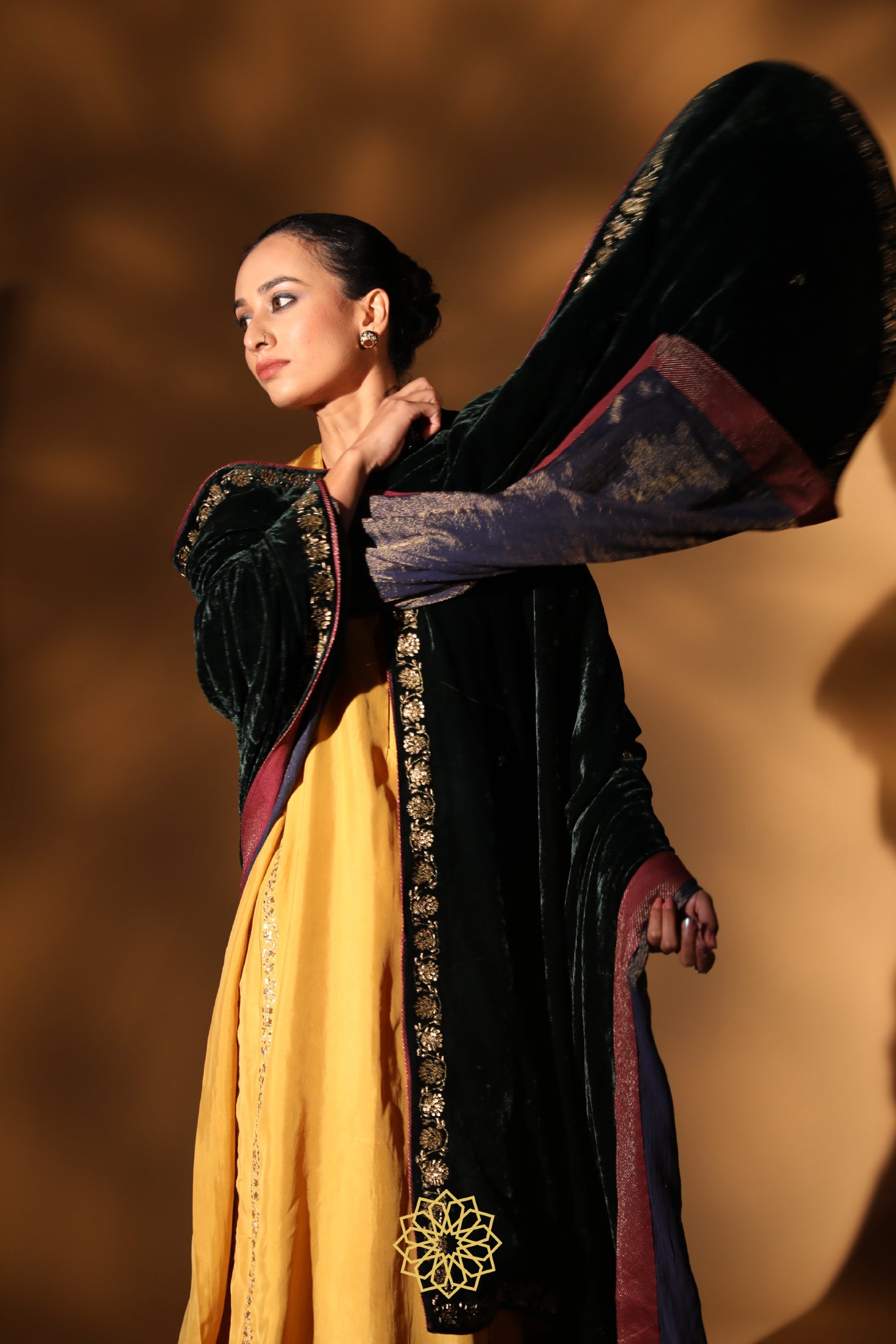 SAIE EMBROIDERED SILK KURTA SET