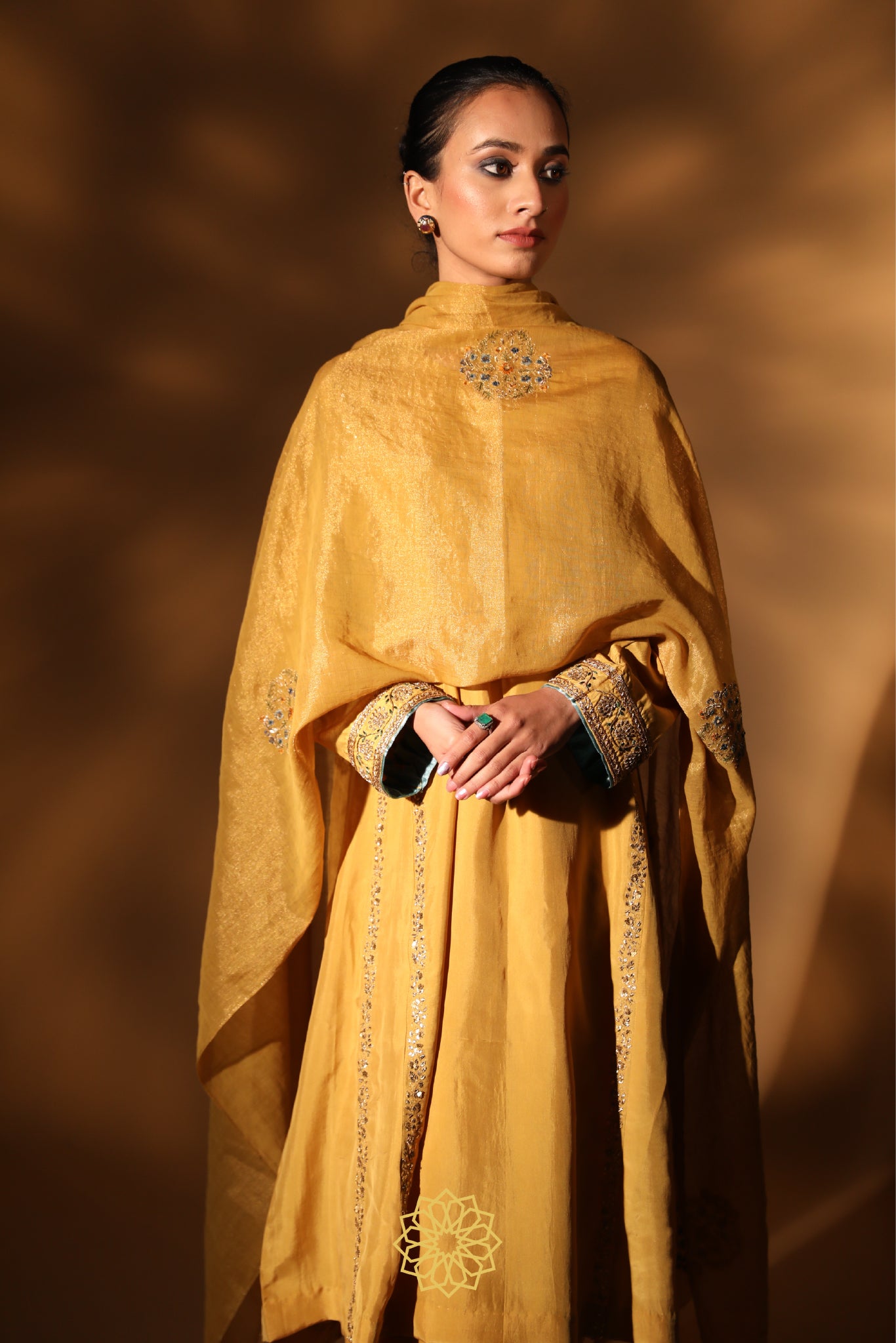 SAIE EMBROIDERED SILK KURTA SET