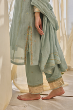 Load image into Gallery viewer, ZOHRA - Soft Blue Chanderi Kurta, Tonal Salwar with Mukaish Dupatta
