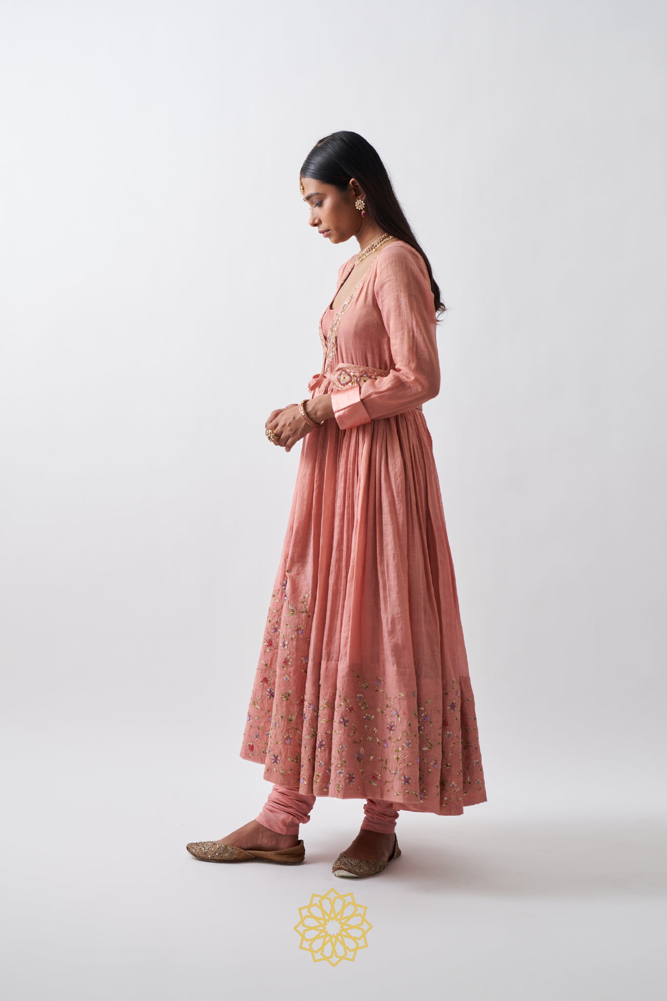 SHRIYA - HANDWOVEN TISSUE CHANDERI ANARKALI
