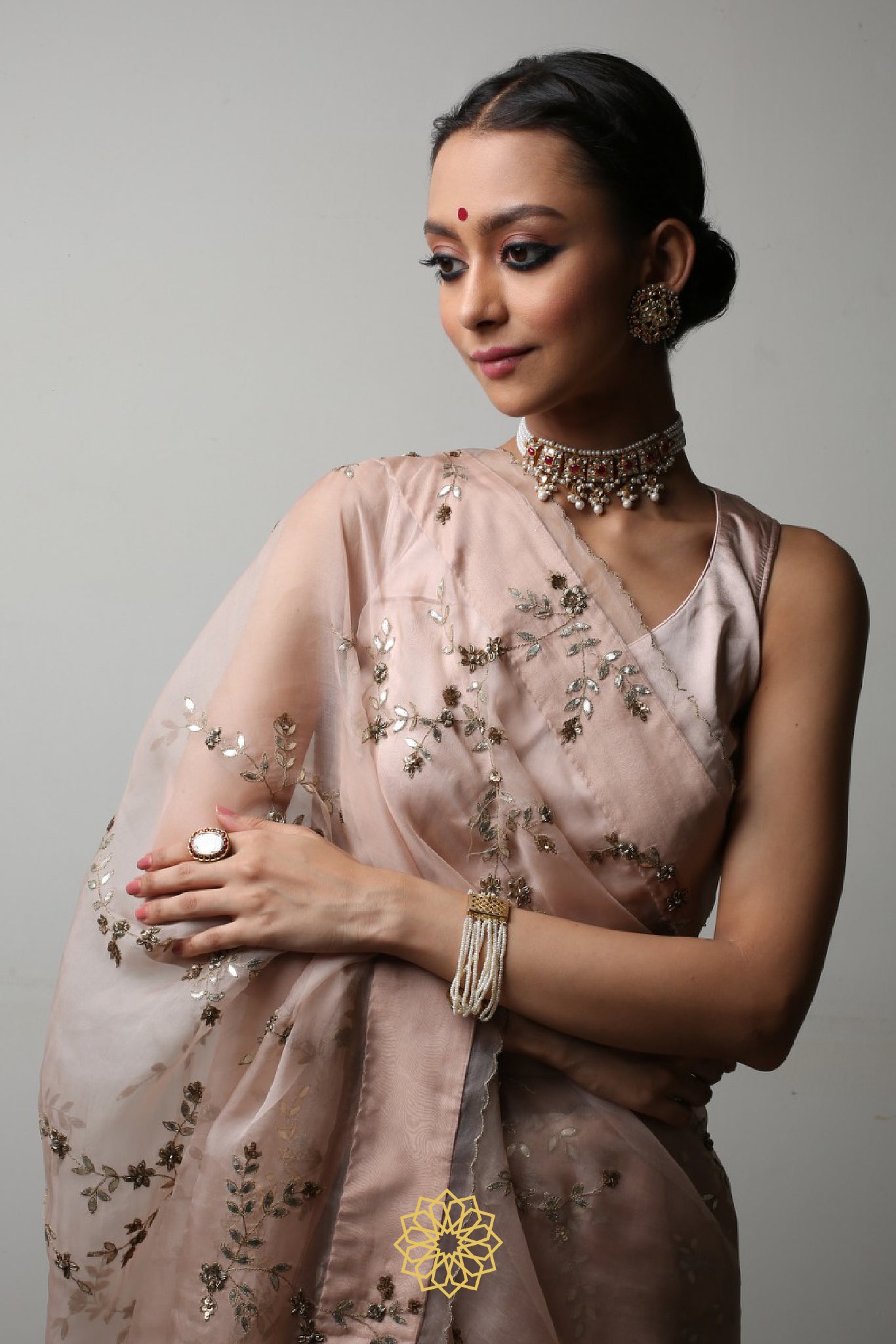 SUHANI EMBROIDERED ORGANZA SAREE
