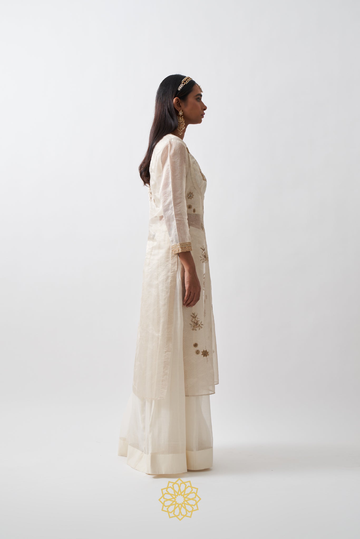 TARINI OFF WHITE KALIDAR SHARARA