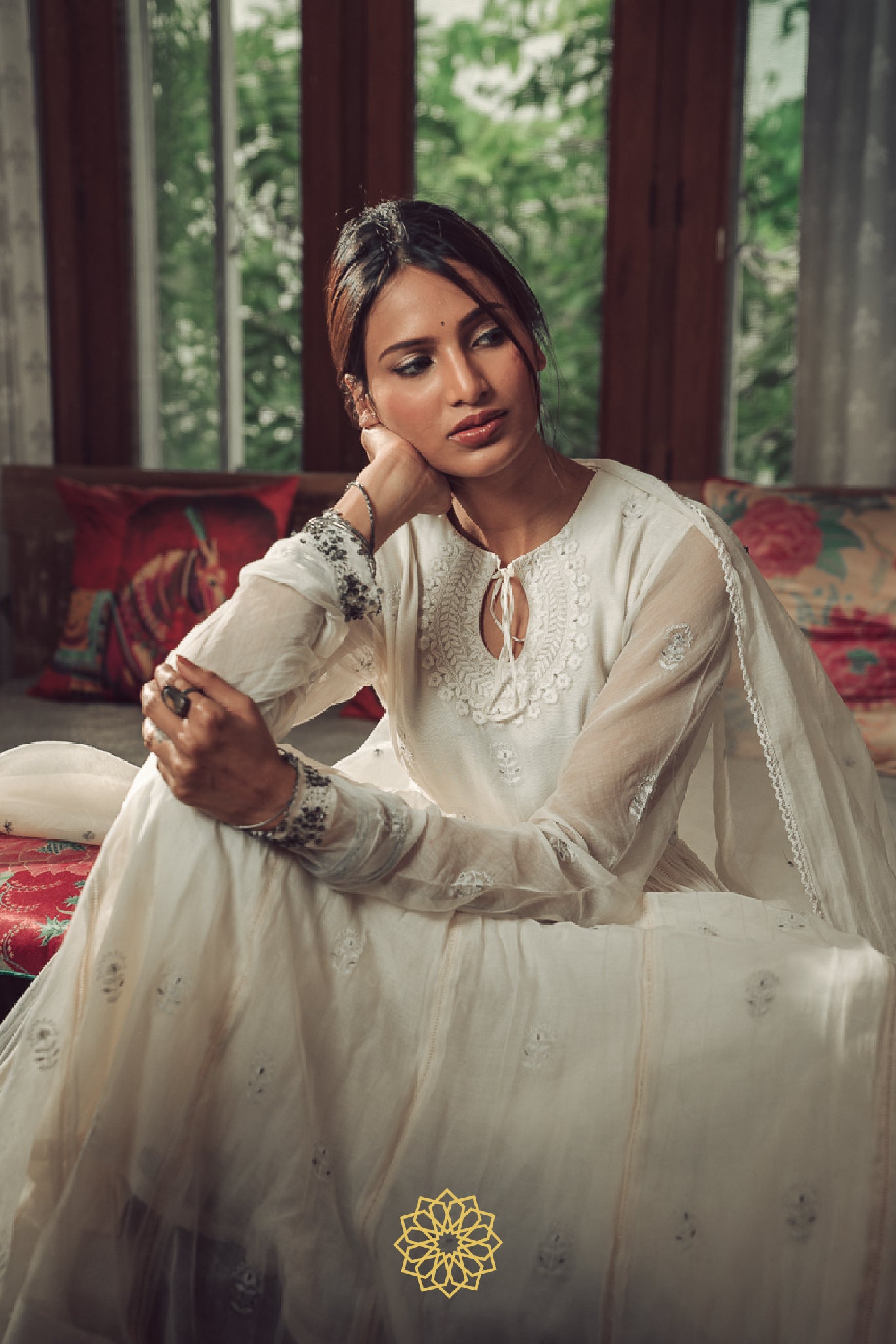 MOON EMBROIDERED ANARKALI SET