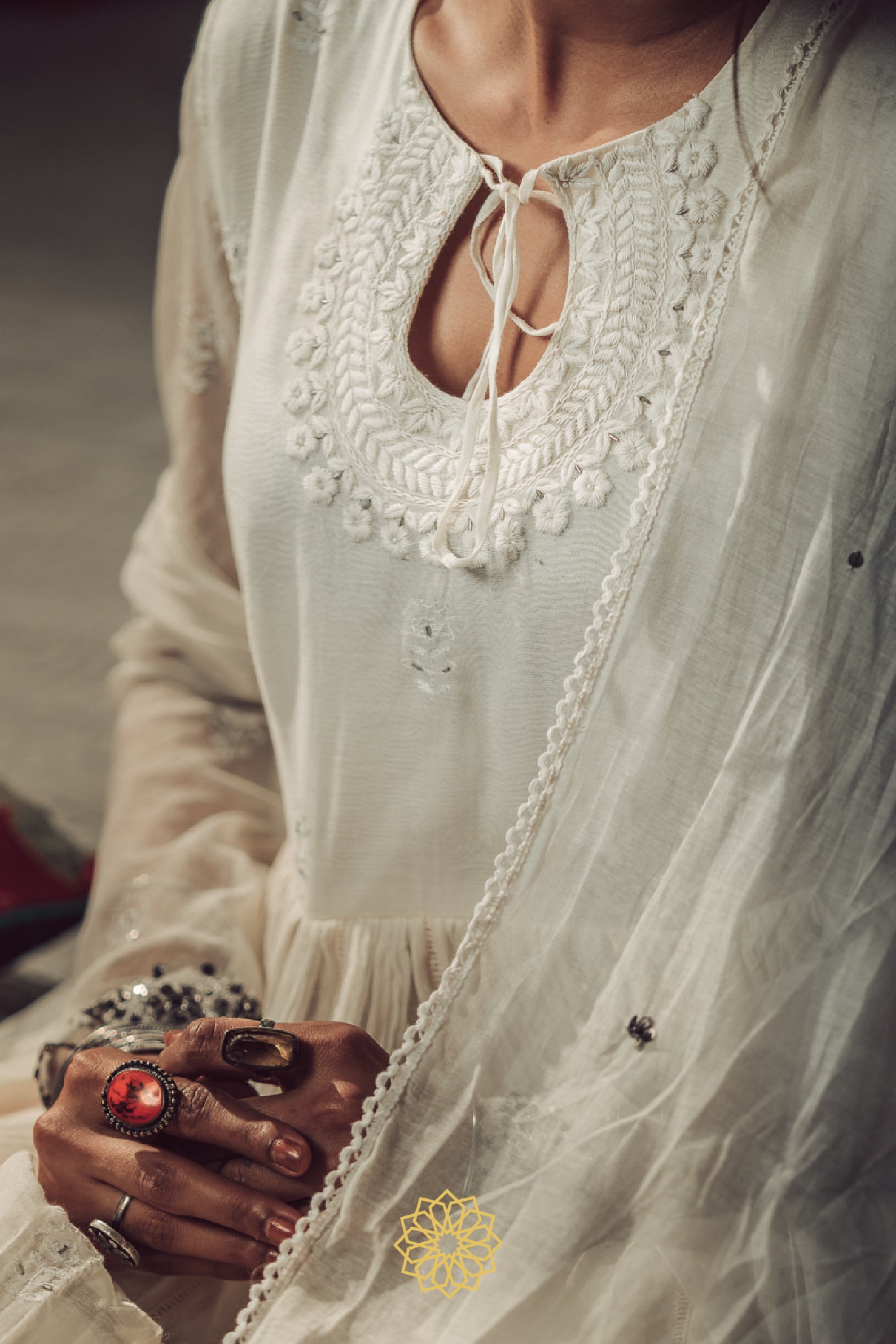 MOON EMBROIDERED ANARKALI SET