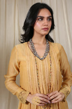 Load image into Gallery viewer, YELLOW EMBROIDERED KURTA SET
